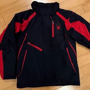 Spyder Black Ski Jacket with Red Spider Logo